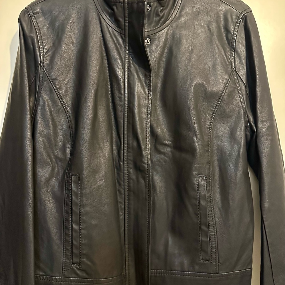Woman’s Black faux Leather Jacket